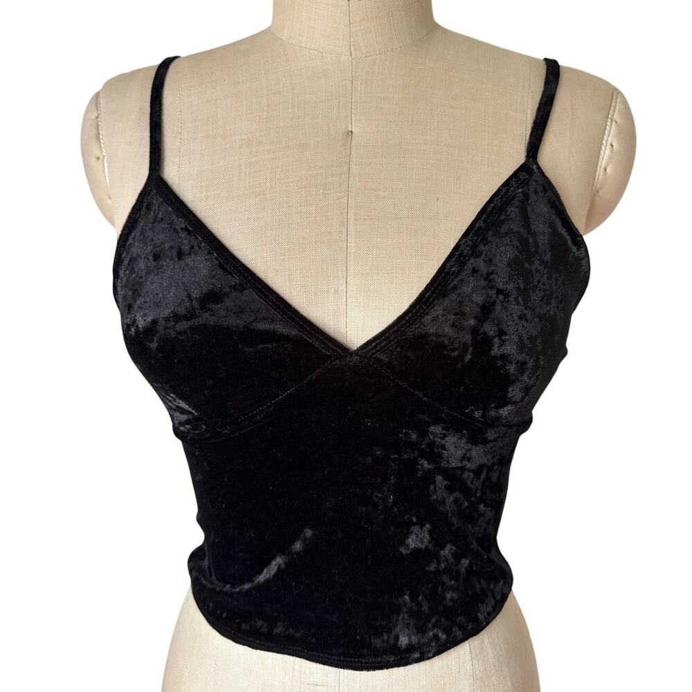 Which We Want Crushed Velvet Cami Tank Top Size Medium Witchy Maximal